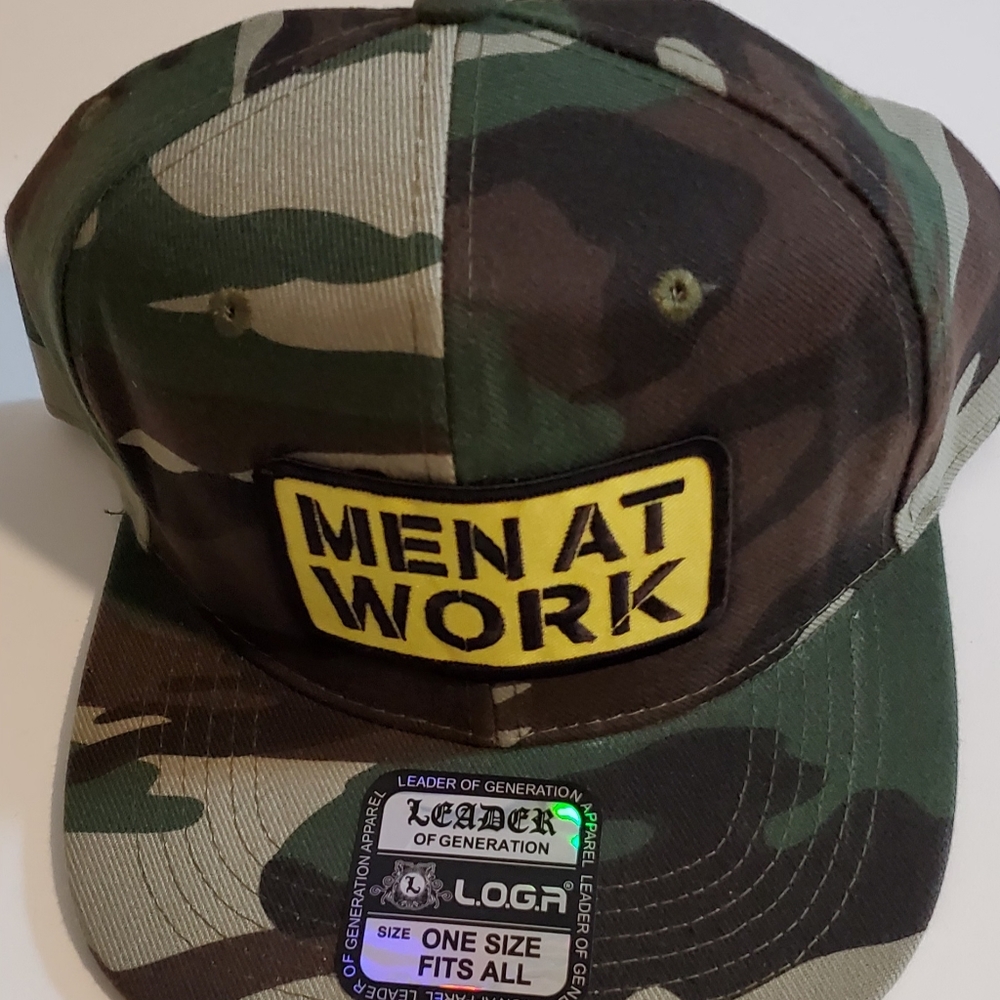 Men At Work Green Camo Cap